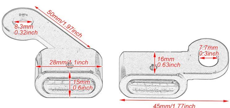 Twin Power Under Perch Turn Signals Black w/Amber Lens for Sportster Models 2004-Later (E Marked)