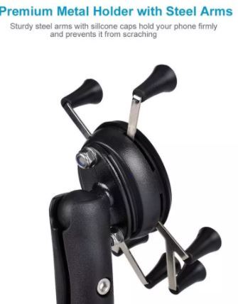 Twin Power 6 Feet X-Shape Universal Phone Mount Motorcycle Mirror Mount only GPS Stand Holder Cell Phone Cradle