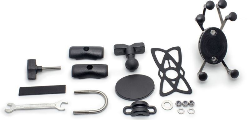 Twin Power X-Shape Universal Phone Mount Motorcycle Handlebar Mount Cell Phone Cradle