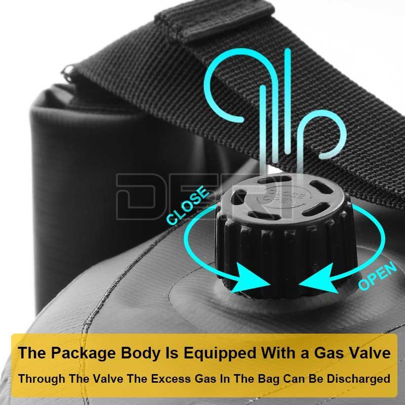 Travel Roll Bag Black Dry Roll / Tail Bag 80L 100% Waterpoof