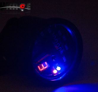 Speedo KMH Black w/Black Face with LED T/Signal Neutral & Gear Display Universal Use Fits all Motorcycles Bobbers Customs