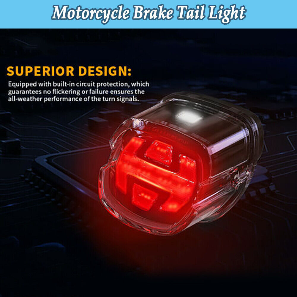 Twin Power Retro LED tail Light Smoke Lens suit Most Harley Models Univeersal use