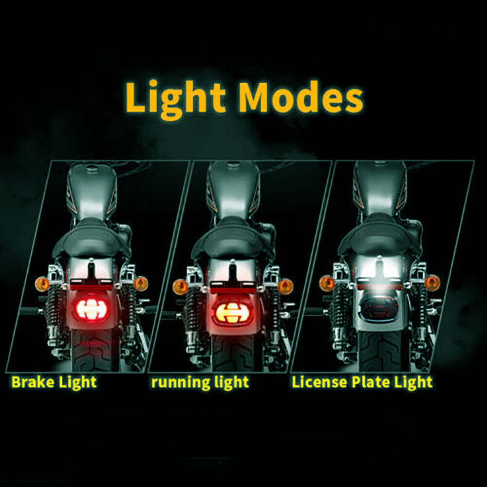 Twin Power Retro LED tail Light Smoke Lens suit Most Harley Models Univeersal use