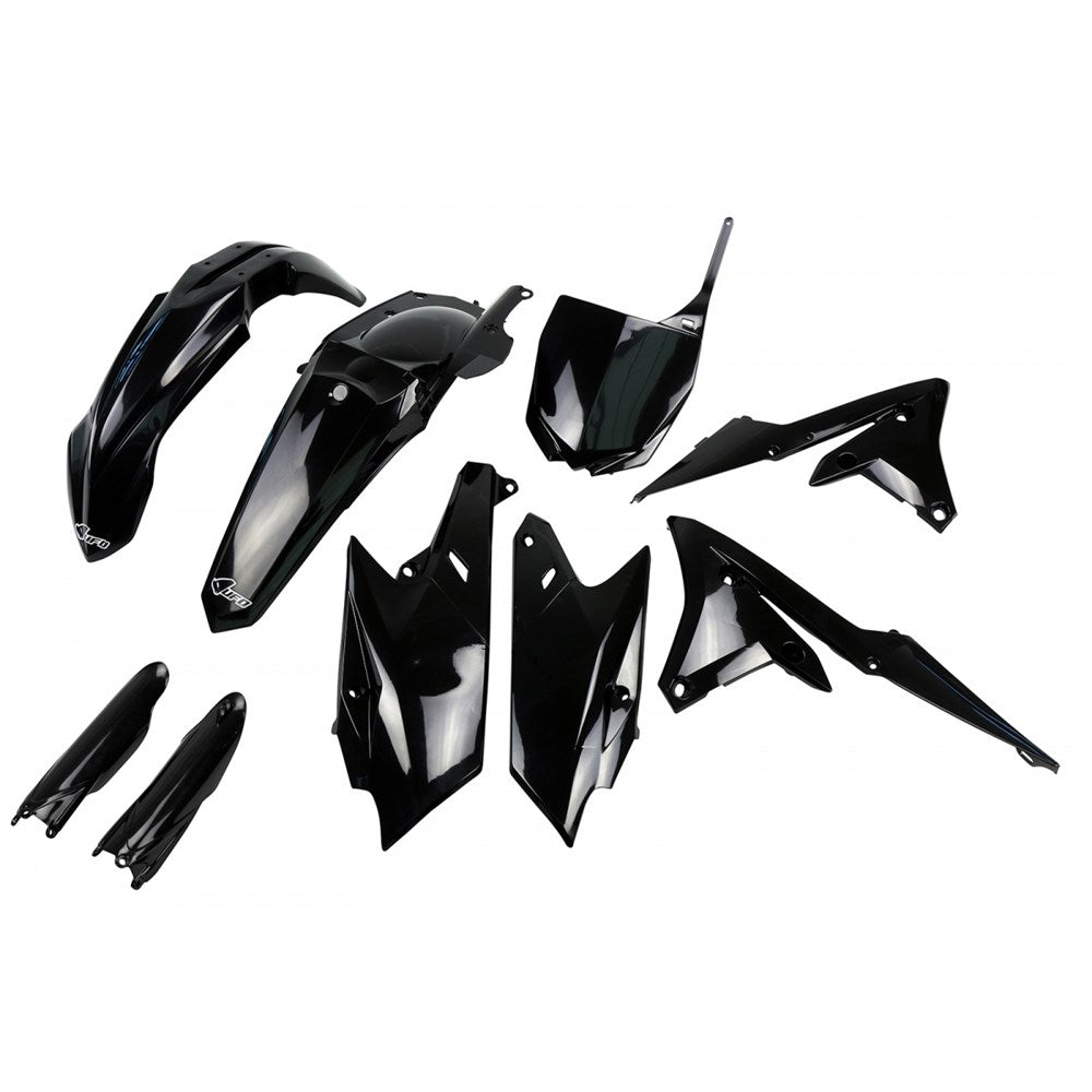UFO Full Plastics Kit Black for Yamaha YZ 250 F 14-18/YZ 450 F 14-17/YZ 250 FX/YZ 450 FX 14-19
