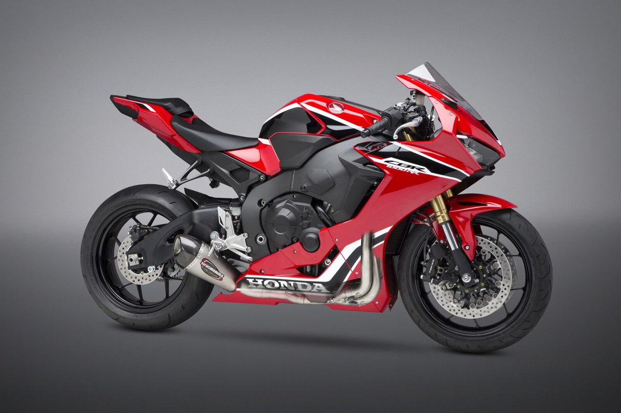 Yoshimura Alpha T Street Stainless Full Exhaust System w/Stainless Sleeve/Carbon End Cap for Honda CBR1000RR/SP/SP2 17-19