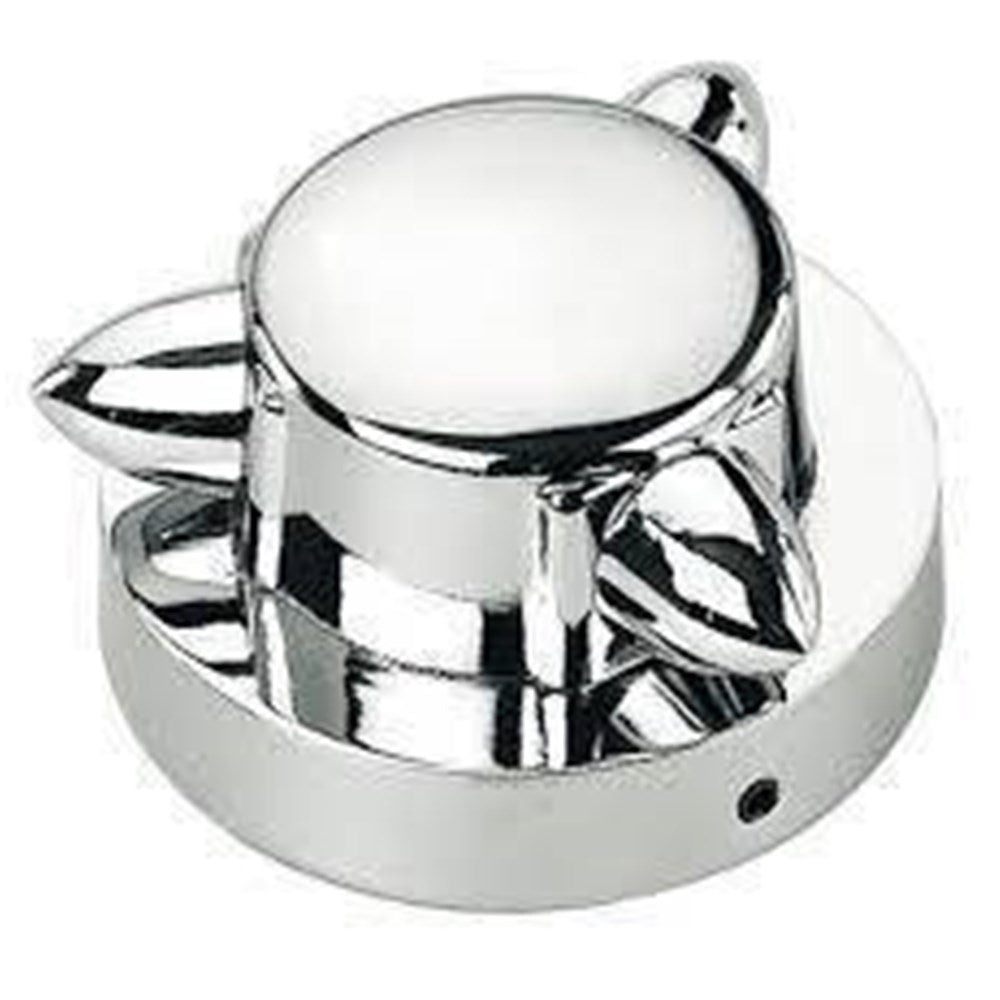 Zodiac Z011161 X-Large Krommet Gas Cap Cover Chrome for H-D 82-Up Models