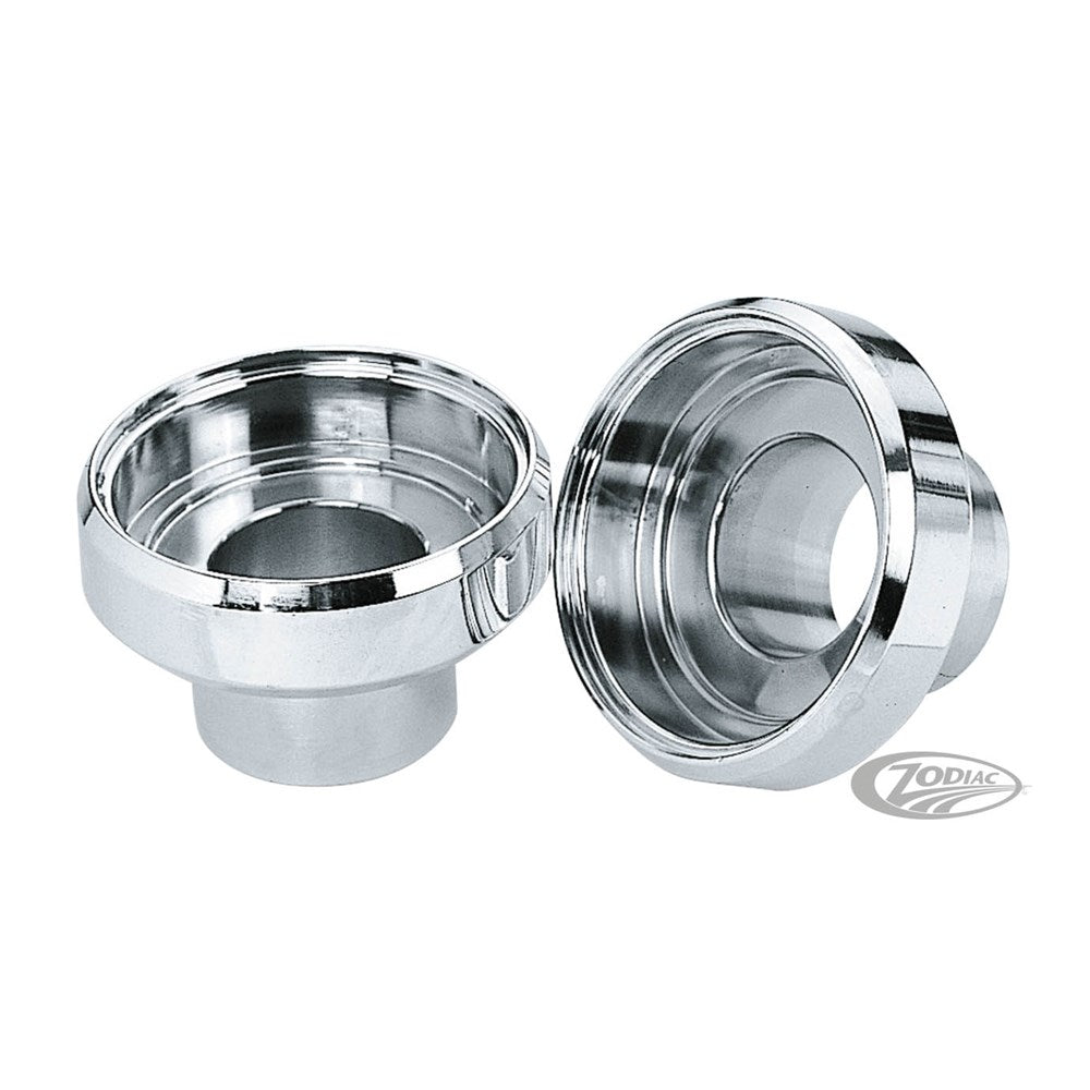 Zodiac Z056070 Bearing Cups Chrome for Harley-Davidson Big Twin 60-89/Sportster 82-22 Models (Pair)