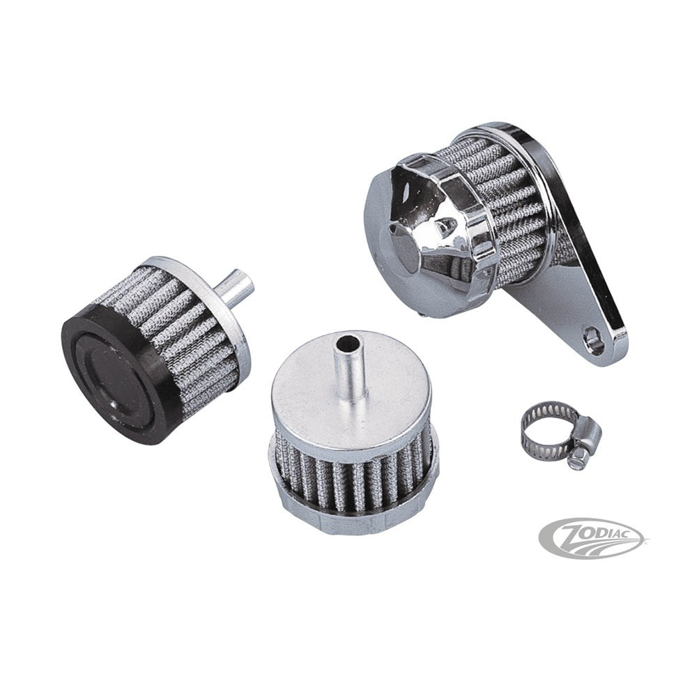 Zodiac Z120033 Deluxe Crankcase Breather Kit for all H-D Models w/3/8" Crankcase Breather Hoses