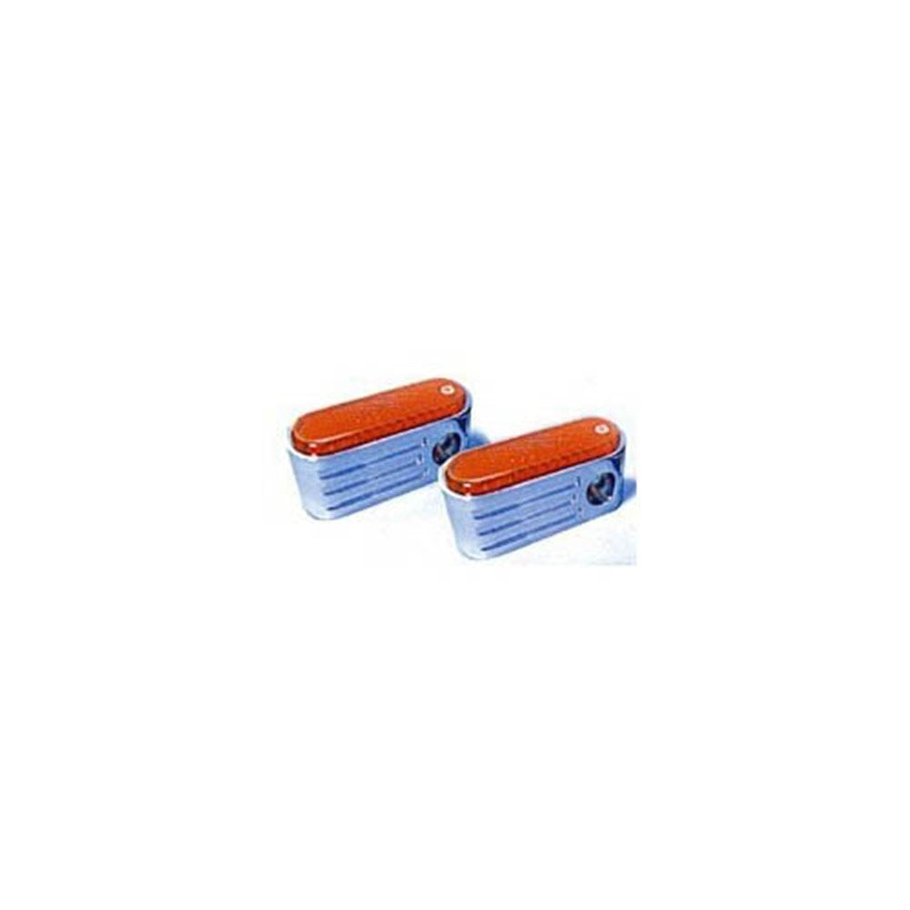 Zodiac Z160372 Mirror Mounted Oval Marker Lights Chrome (Pair)