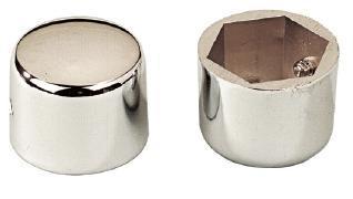 Zodiac Z301690 Front Axle Caps Chrome for FXST/FLST/FXR/FXD/XL