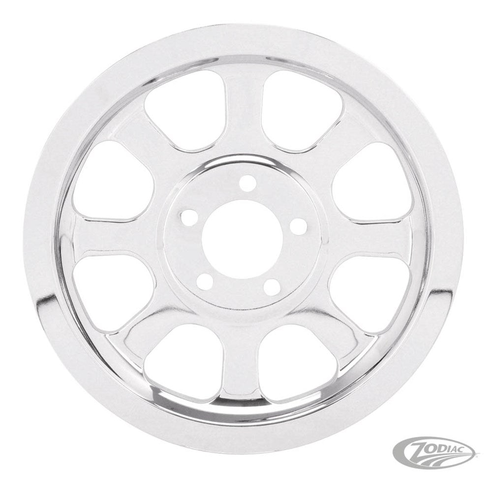 Zodiac Z302104 Belt Pulley Insert Cover Chrome for Softail 00-05 w/70T Rear Pulleys replaces OEM 91347-00