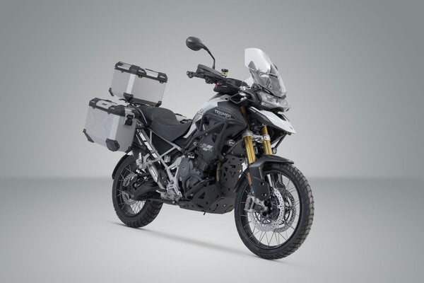 SW-Motech SW-ADV1190575002-S TRAX ADV Silver Adventure Luggage Set for Triumph Tiger 1200 Rally Pro/Tiger 1200 GT/Tiger 1200 GT Pro 22-Up