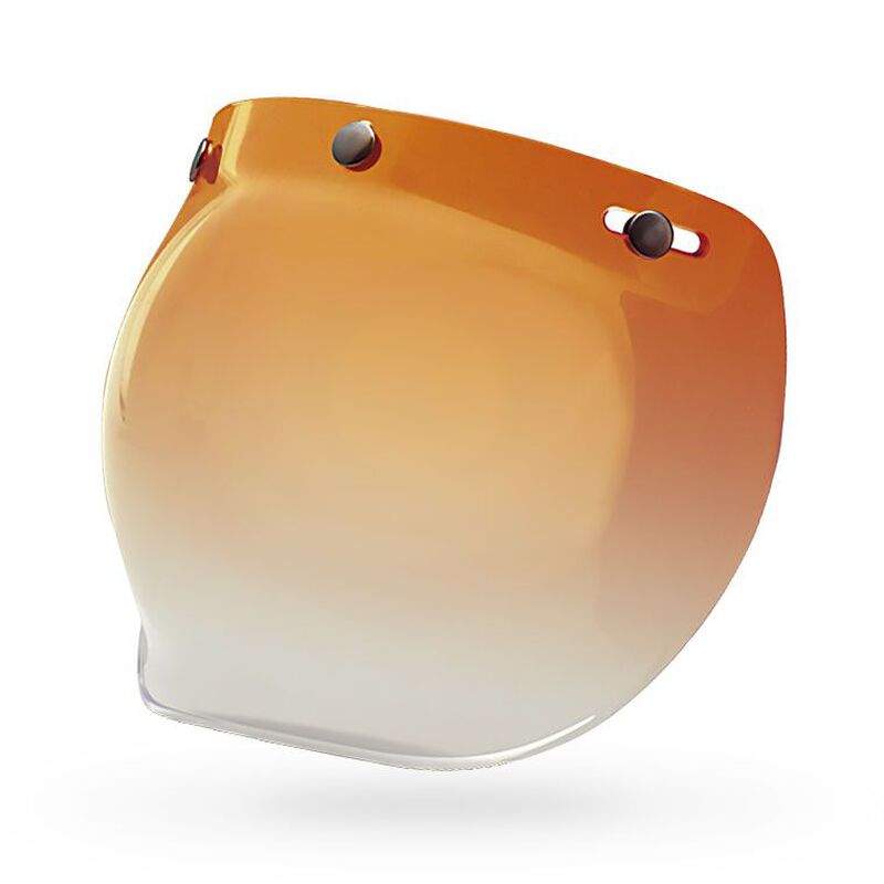 Bell 3 Snap Amber Gradient Bubble Visor for Custom 500 Helmets