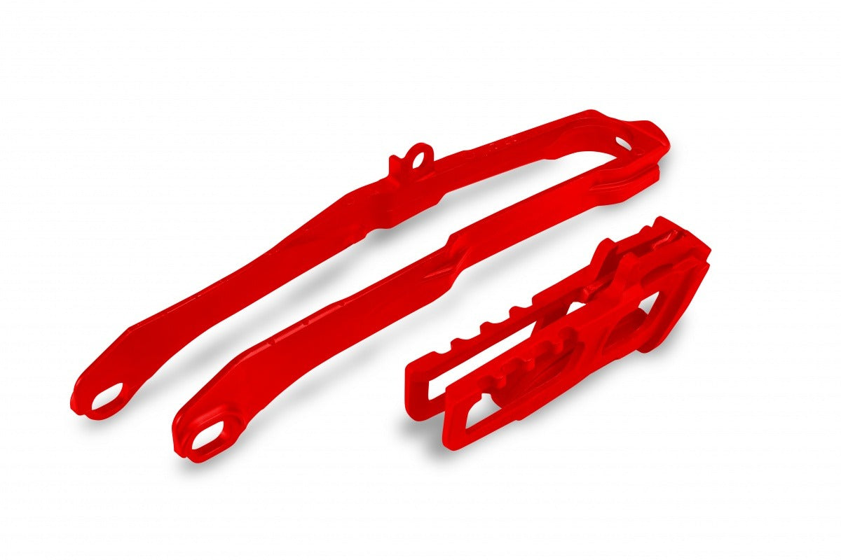 UFO Chain Guide & Swingarm Slider Kit Red for Honda CRF450R/CRF450RX 2021