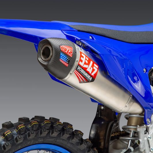 Yoshimura RS-12 Signature Stainless Full Exhaust System w/Aluminum Sleeve/Carbon End Cap for Yamaha YZ450F 23-Up