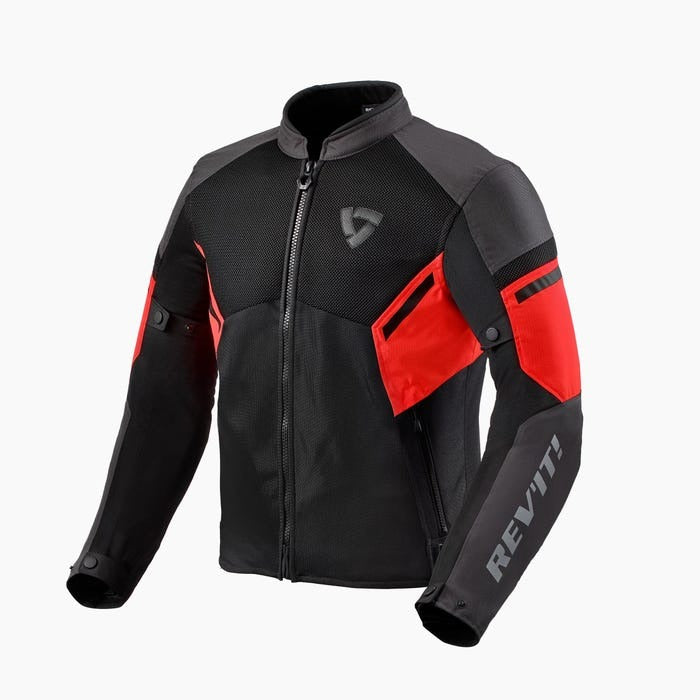 REV'IT! GT-R Air 3 Black/Neon Red Textile Jacket