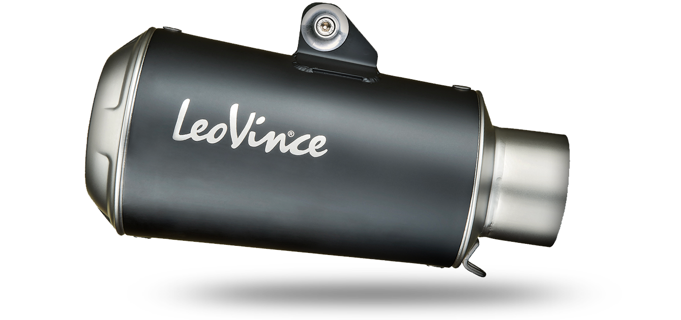 LeoVince LVSO15219B LV-10 Black Edition Slip-On Muffler w/Stainless End Cap for Husqvarna Svartpilen 401/Vitpilen 401 18-19