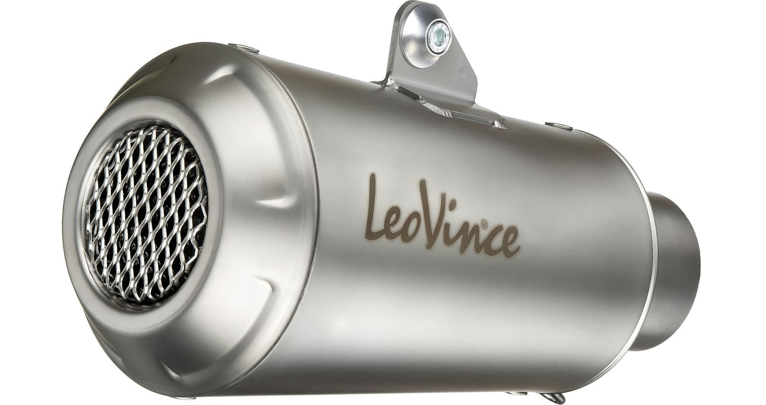 LeoVince LVSO15219 LV-10 Stainless Steel Slip-On Muffler w/Stainless End Cap for Husqvarna Svartpilen 401/Vitpilen 401 18-19