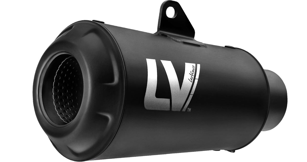 LeoVince LVSO15242FB LV-10 Full Black Stainless Slip-On Muffler for Husqvarna Svartpilen/Vitpilen 125 21-22/Svartpilen/Vitpilen 401 20-22