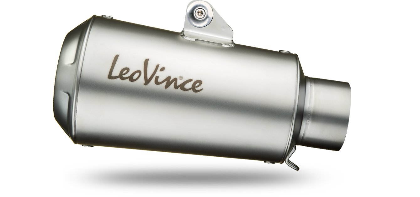 LeoVince LVSO15219 LV-10 Stainless Steel Slip-On Muffler w/Stainless End Cap for Husqvarna Svartpilen 401/Vitpilen 401 18-19