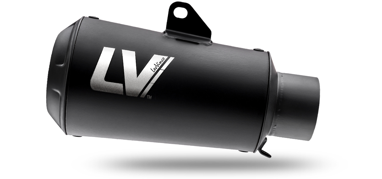 LeoVince LVSO15242FB LV-10 Full Black Stainless Slip-On Muffler for Husqvarna Svartpilen/Vitpilen 125 21-22/Svartpilen/Vitpilen 401 20-22