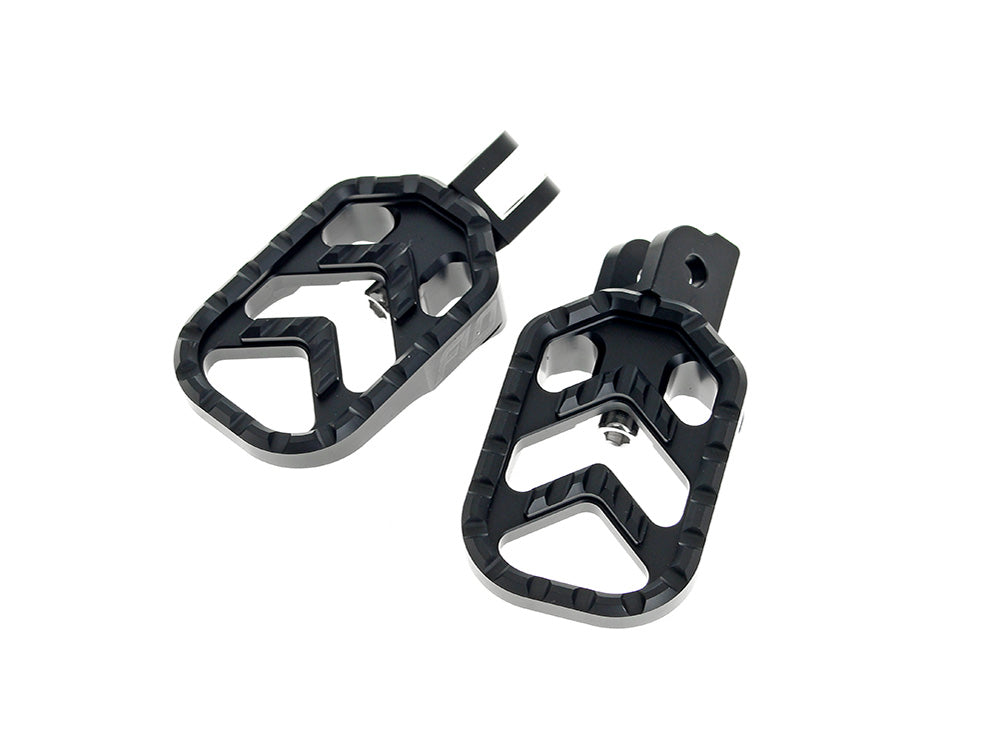 Flo Motorsports FLO-V-800-3BLK Savage Series Front Footpegs Black for Harley-Davidson Softail 18-Up