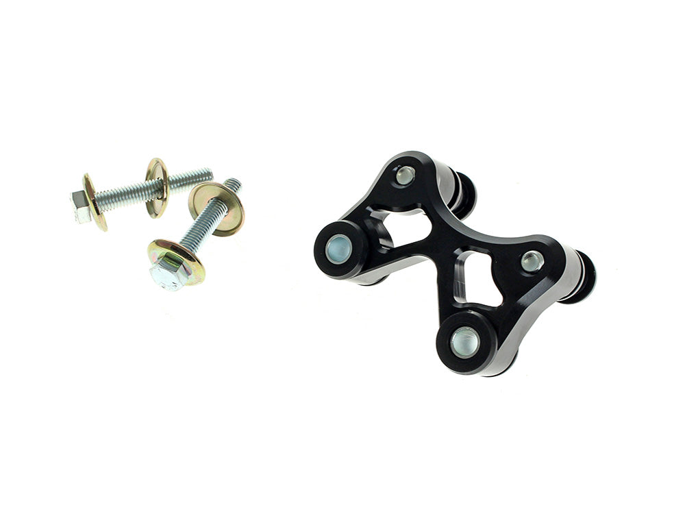 Kraus Motor Co KRA-SDC-UN-PB-42-B SDC Dagger Pullback Plate Black for Harley-Davidson Softail 18-24