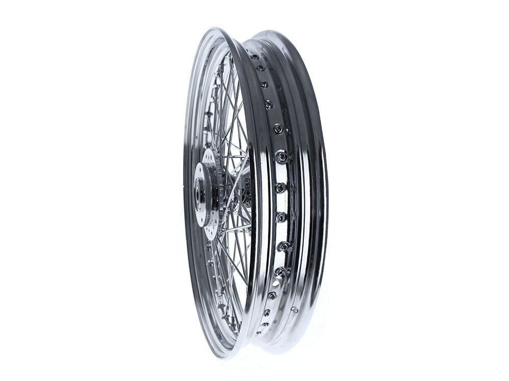 V-Factor VF-51635 19" x 2.50" Front 40 Spoke Cross Laced Wheel Chrome for Narrow Glide Dyna 00-05/Sportster 00-07