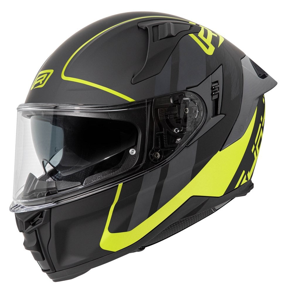Rjays Dominator III Sprint Matte Black/Neon Yellow Helmet