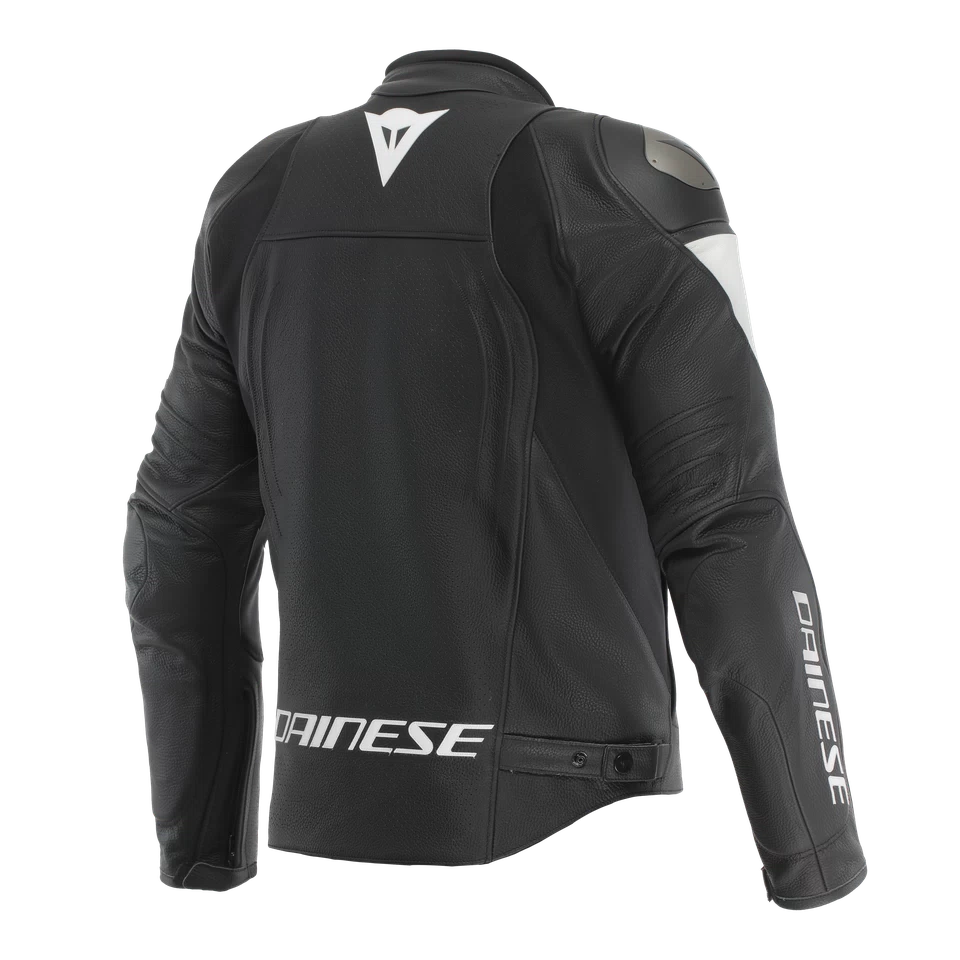Dainese Essential 2 Black/Black/White Perforated Leather Jacket