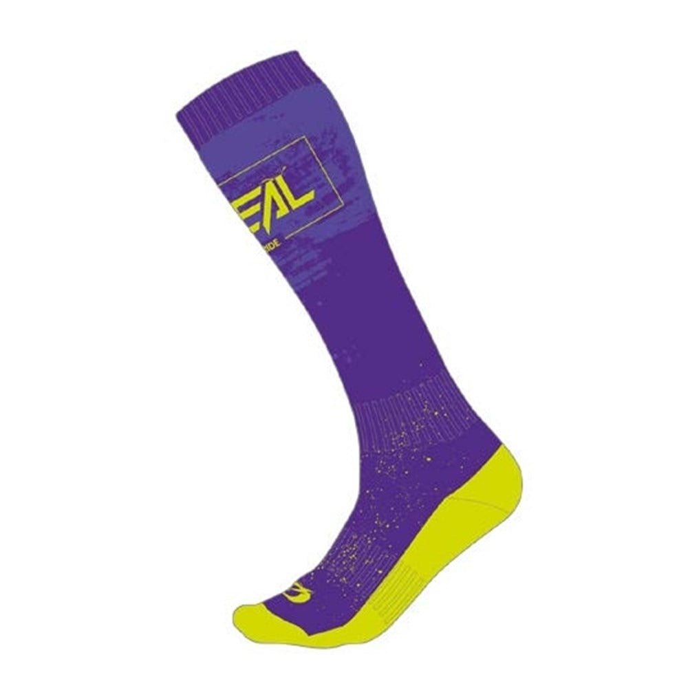 Oneal 2027 Pro MX Paint Purple/Neon Yellow Socks