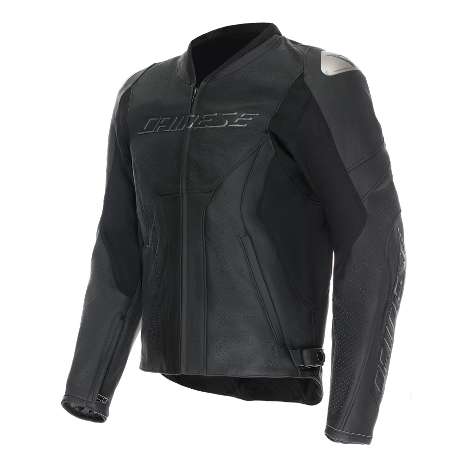Dainese Racing 5 Black/Black/Black Perforated Leather Jacket