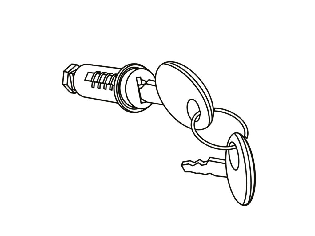 Shad 201896R Replacement Cylinder Lock & Red Keys for SH48/SH58X/SH59X Top Cases
