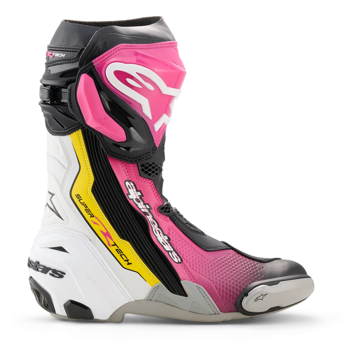 Alpinestars Supertech R V2 Black/Magenta/White/Yellow Boots
