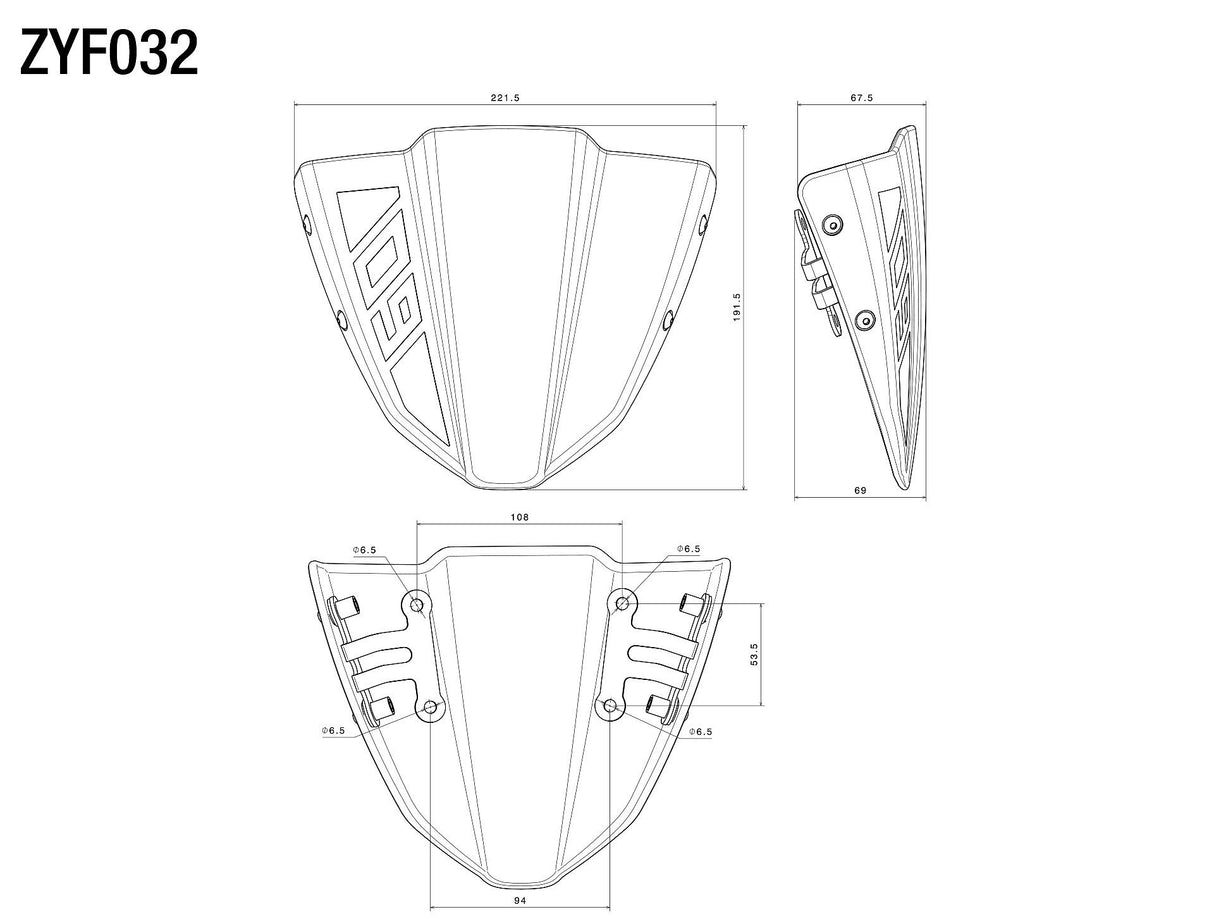 Rizoma Polycarbonate Headlight Fairing Black for Yamaha MT-09/FZ-09 17-20