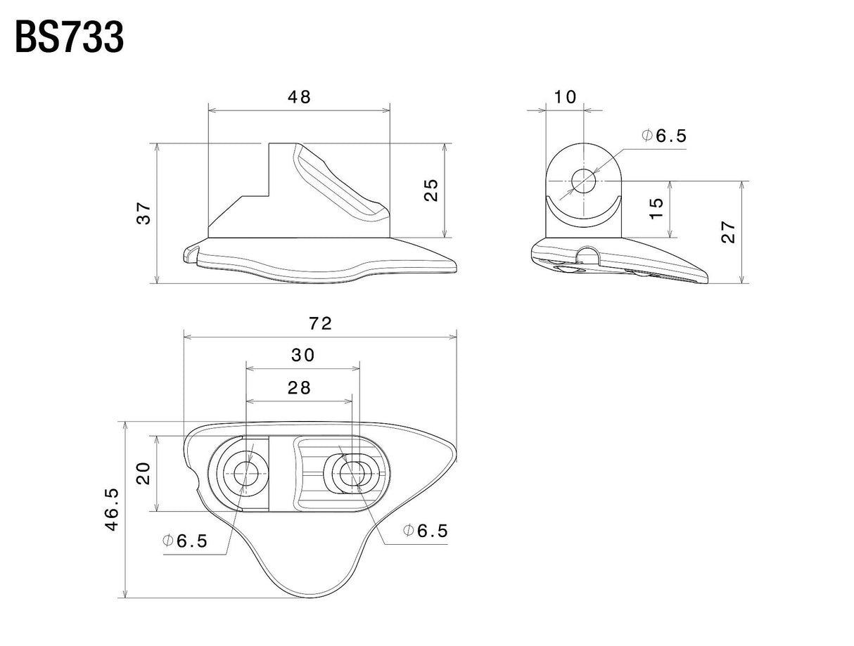 Rizoma R-BS733B Mounting Kit for Fairing Mirror & Mirror Plug