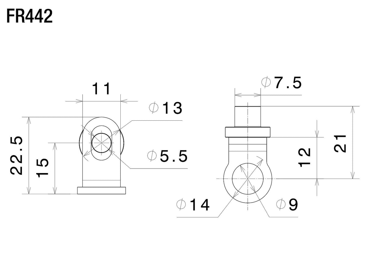 Rizoma R-FR442B Mounting Kit for Light Unit Turn Signals to fit on Fairing