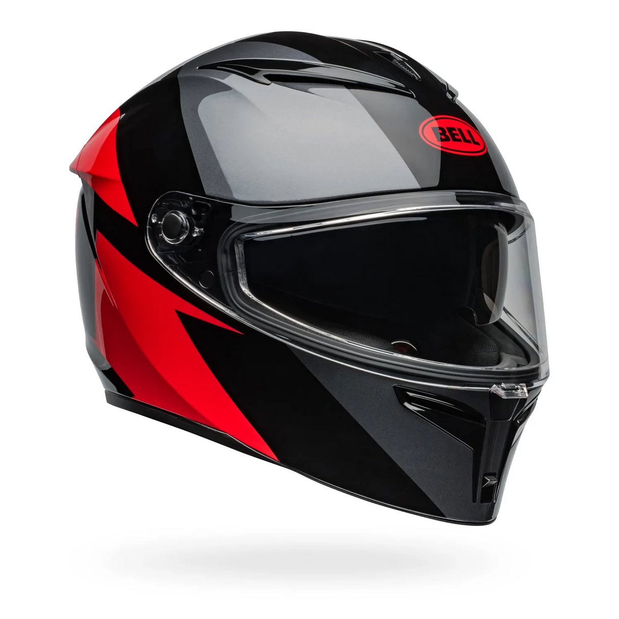 Bell Lithium Shear Gloss Metallic Grey/Red Helmet
