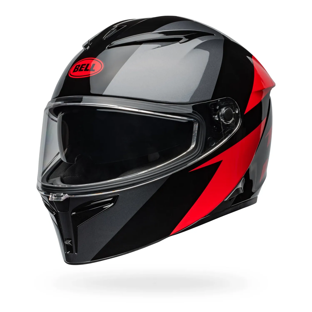 Bell Lithium Shear Gloss Metallic Grey/Red Helmet