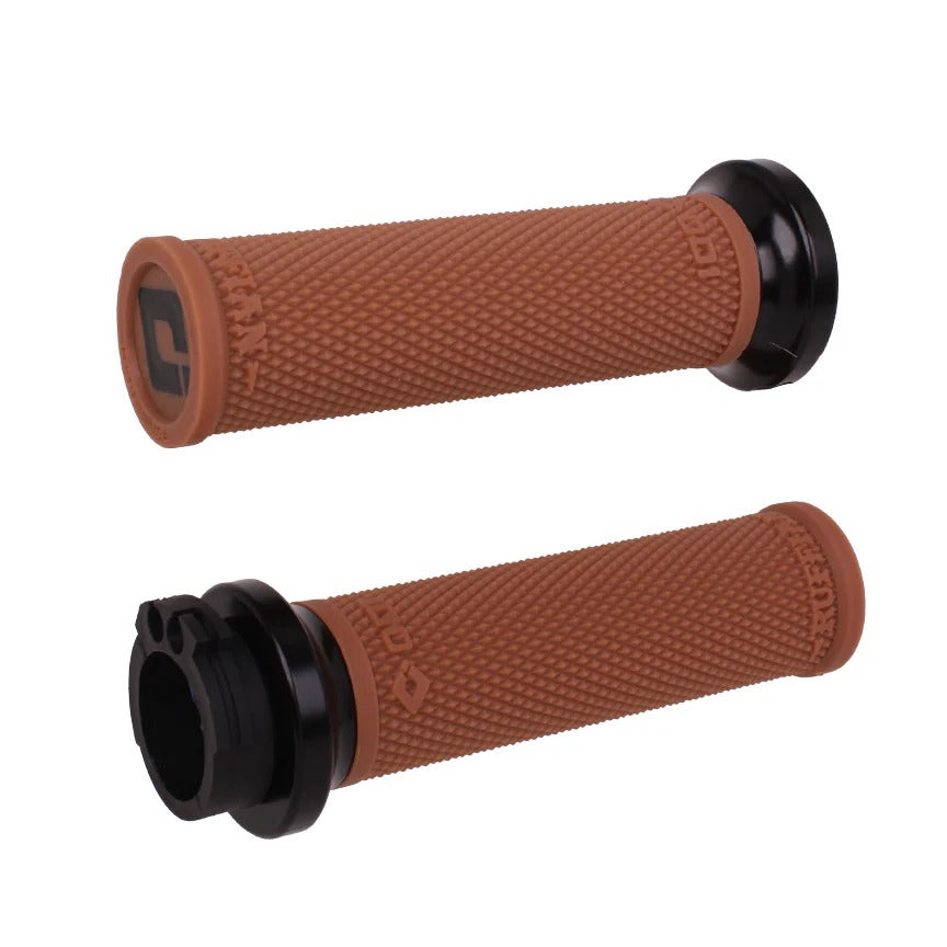 ODI Grips ODI-V30HCWGR-B Ruffian Lock-On Handgrips Gum Rubber/Black for Harley-Davidson w/Throttle Cable