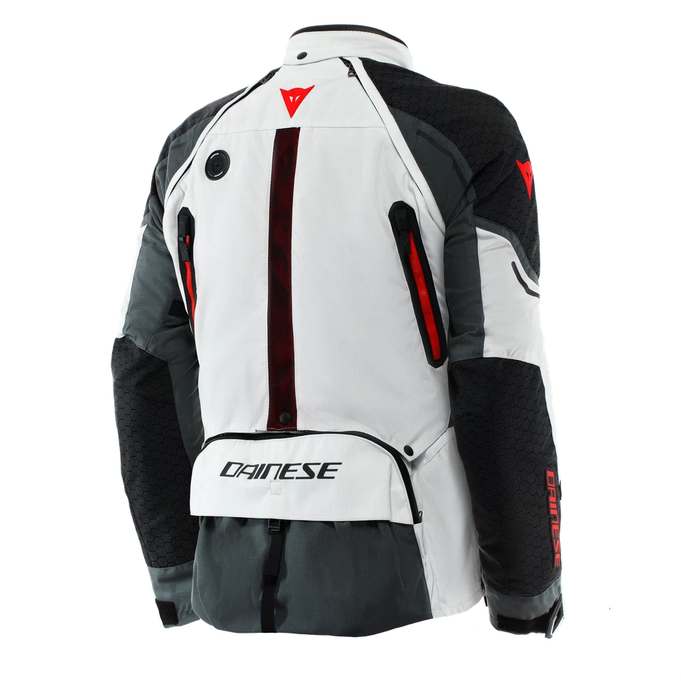 Dainese Super Adventure Absoluteshell Glacier Grey/Iron Gate/Red Textile Jacket