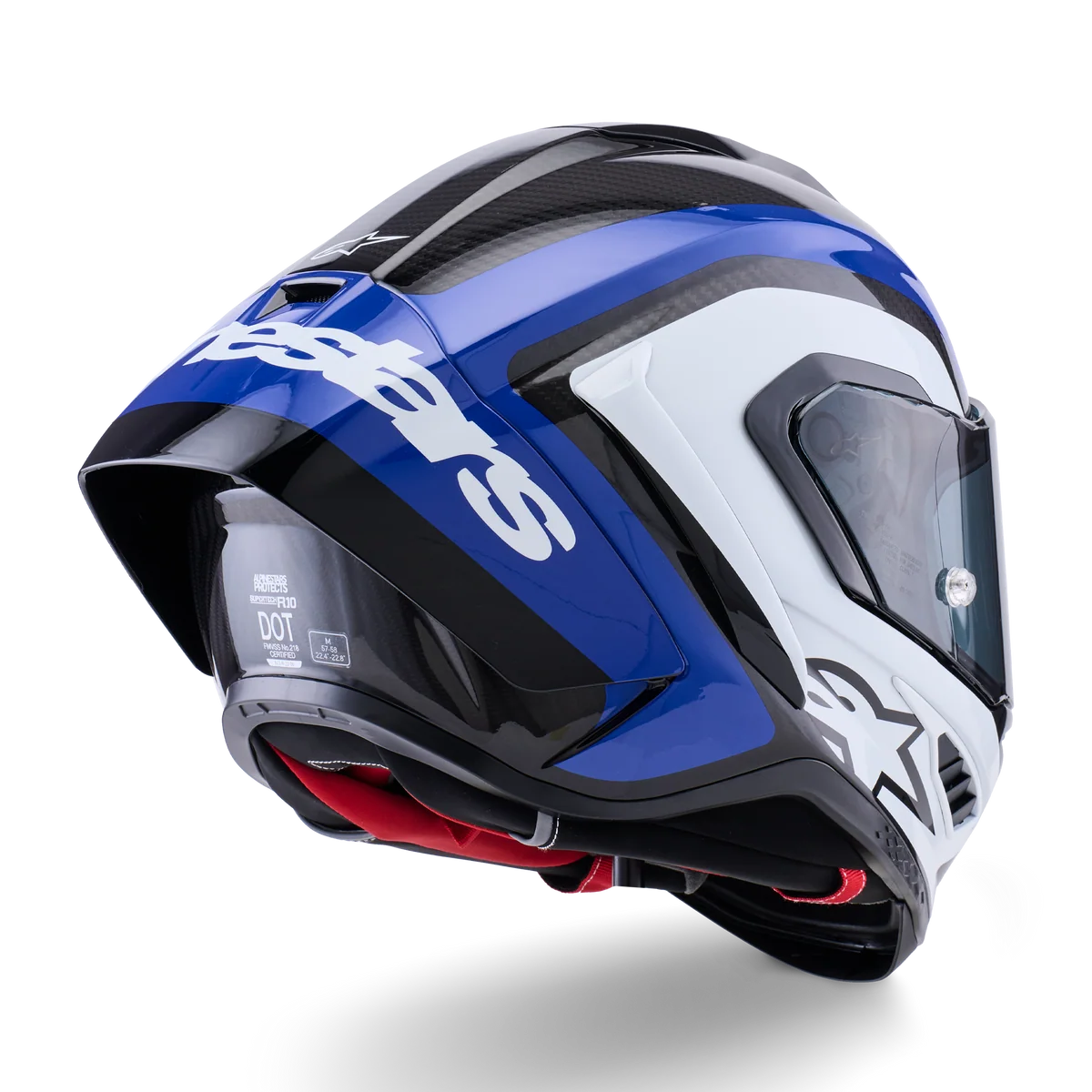 Alpinestars Supertech R10 Arius Gloss Black/White/Blue Helmet