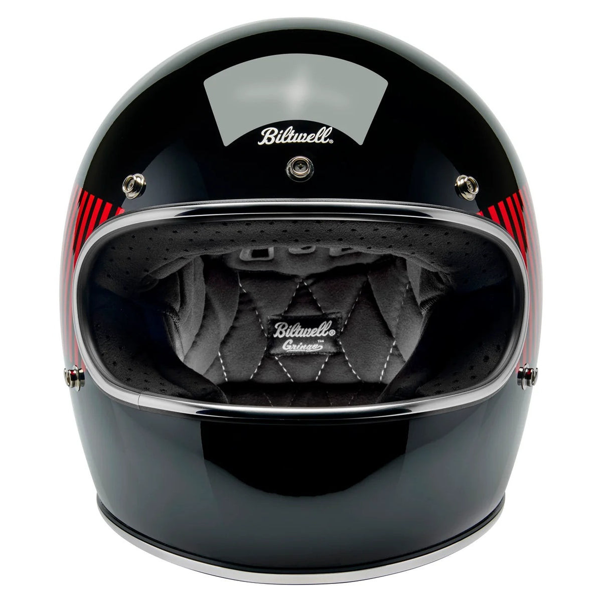 Biltwell Gringo Raceflow Gloss Black/Red/White/Blue Helmet