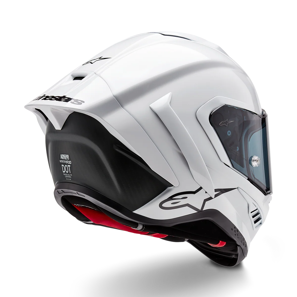 Alpinestars Supertech R10 Solid Gloss White/Matte Black Helmet