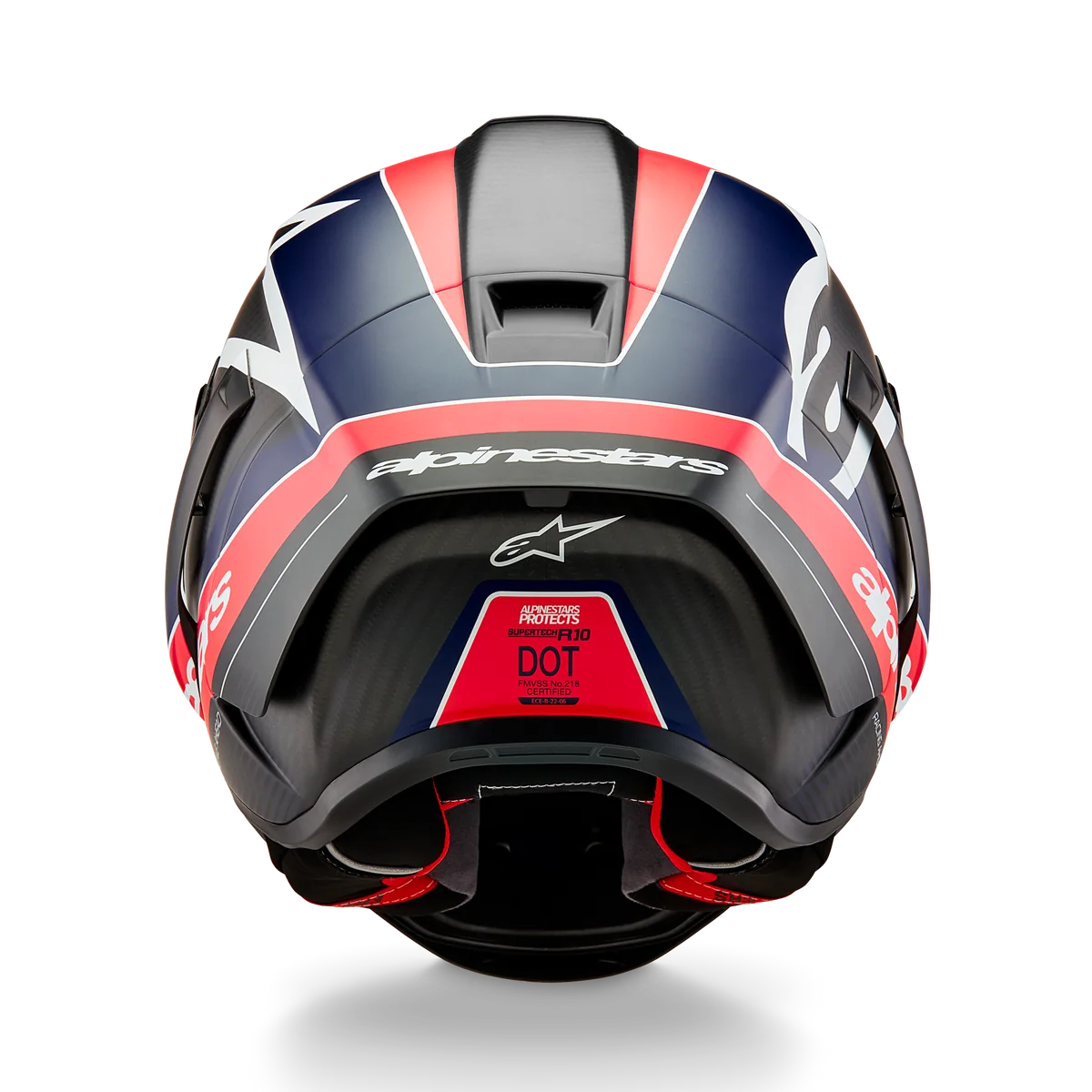 Alpinestars Supertech R10 Team Matte Black Carbon/Red Fluro/Blue Helmet