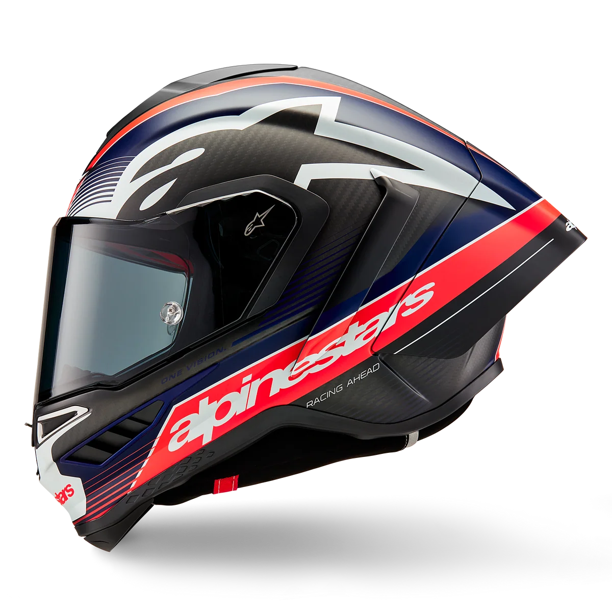 Alpinestars Supertech R10 Team Matte Black Carbon/Red Fluro/Blue Helmet