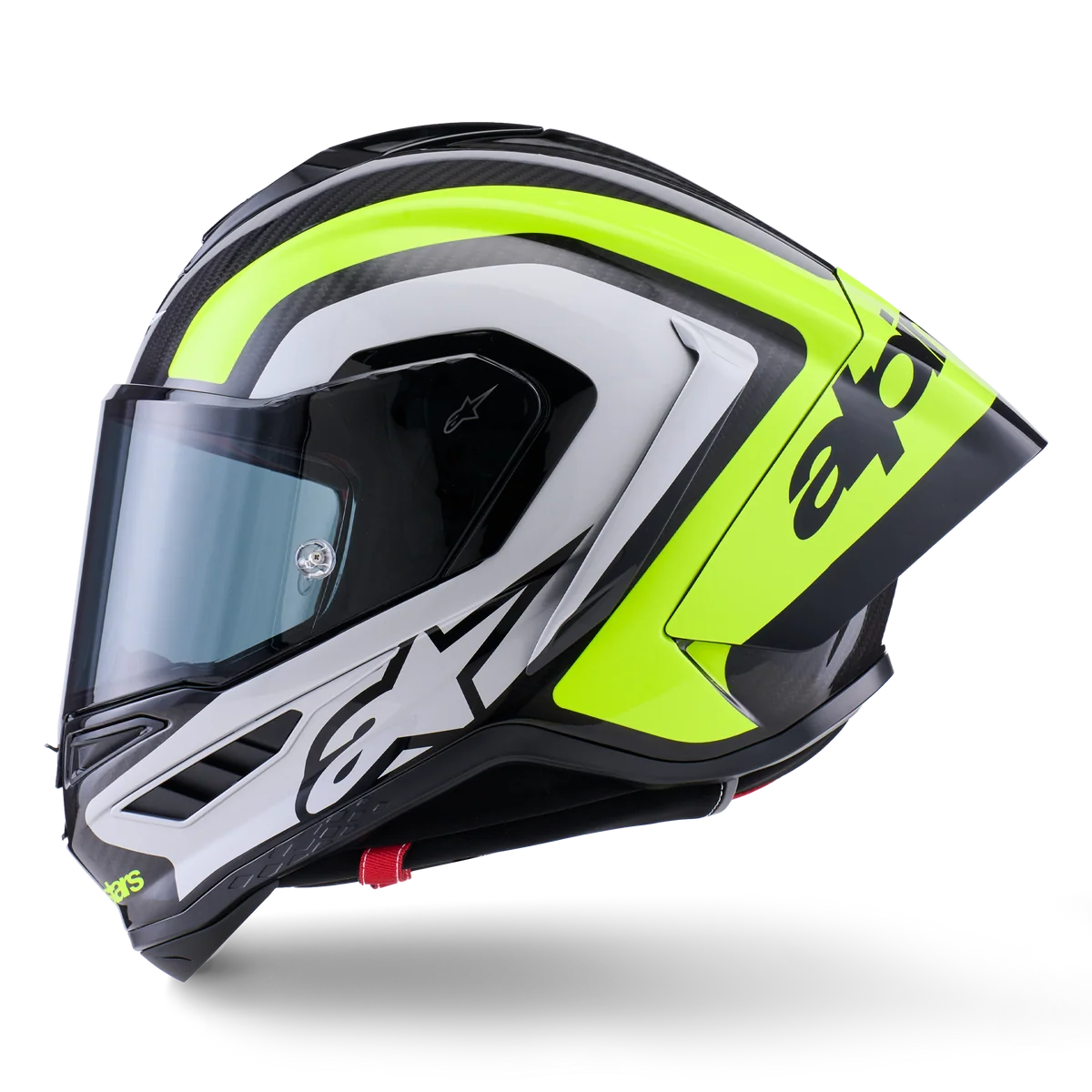 Alpinestars Supertech R10 Arius Gloss Black/Silver/Fluro Yellow Helmet