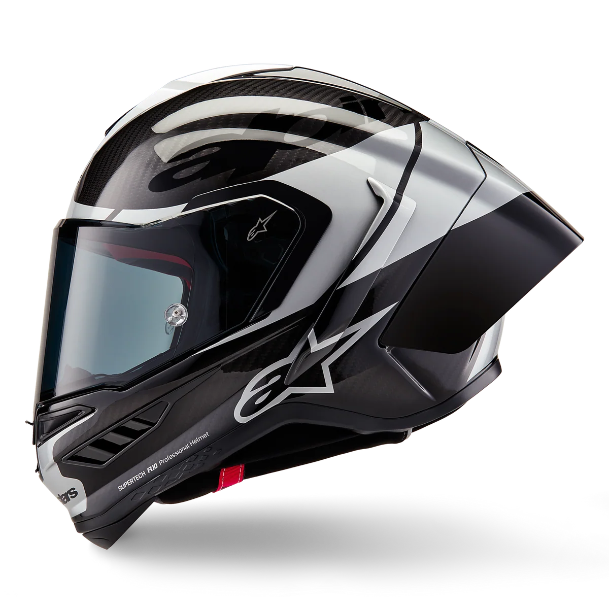 Alpinestars Supertech R10 Element Gloss Black Carbon/Silver/Black Helmet