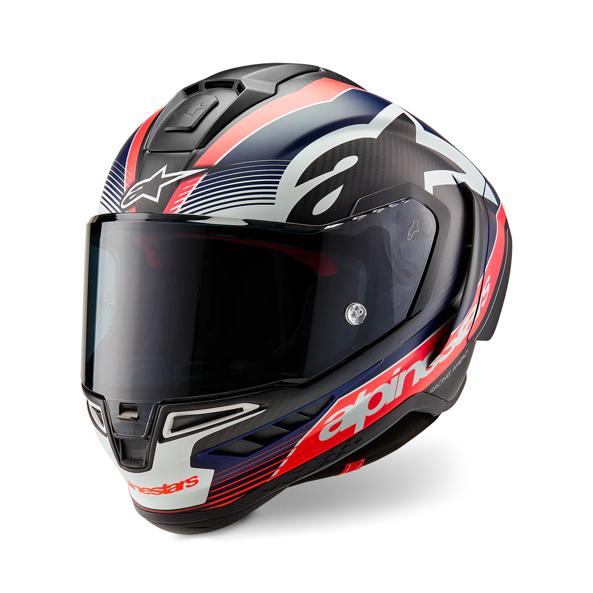Alpinestars Supertech R10 Team Matte Black Carbon/Red Fluro/Blue Helmet