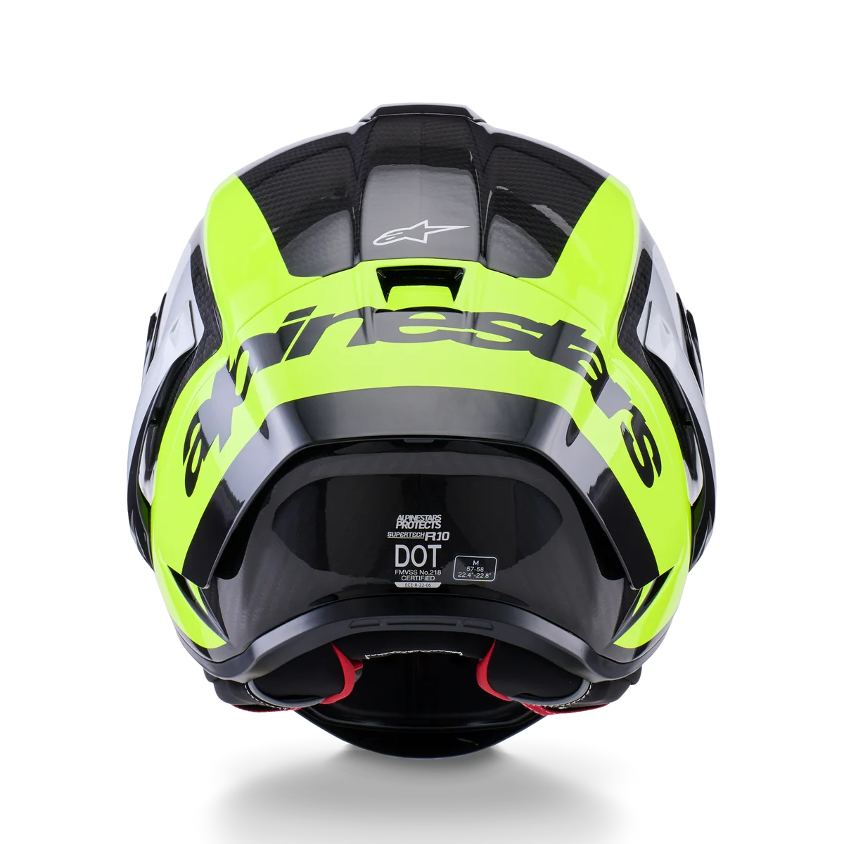 Alpinestars Supertech R10 Arius Gloss Black/Silver/Fluro Yellow Helmet